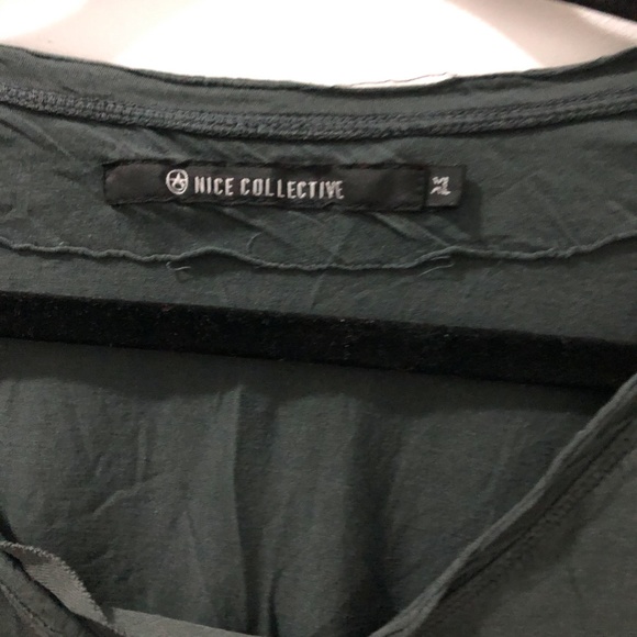 N.I.C.E. COLLECTIVE RAW V-NECK DRAK GREY - Picture 4 of 5